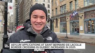 City news  interview with Loujin Khalil :Major increase in asylum seekers at Quebec border crossing