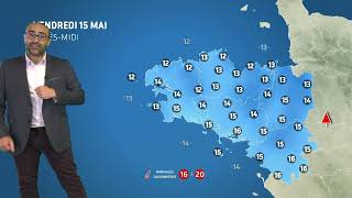 Weather forecast for Friday, May 15, 2026