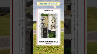 Denah rumah type 36 di luas tanah 72 #denah #type36 #rumahtype36