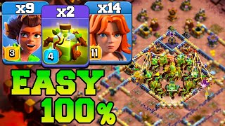 Root Rider + Valkyrie Combo With Overgrowth Spell !! Best Th16 Attack Strategy 2024 Clash OF Clans