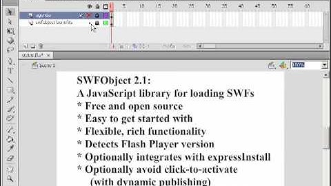 Adobe Flash CS4 Video Tutorial part 15 Deploying with SWFObject pt. 1