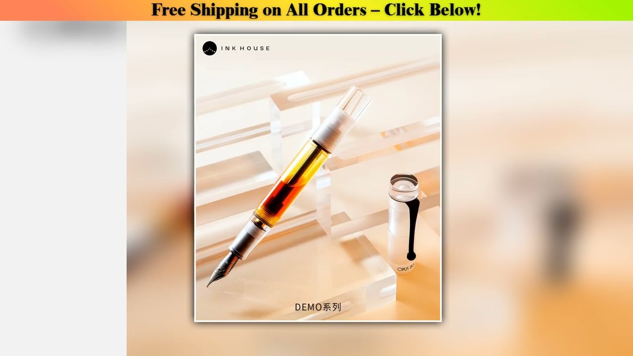 OPUS 88 DEMO Fountain Pen Transparent Demonstrator with Number 6 JOWO Nib Eye Dropper Filling