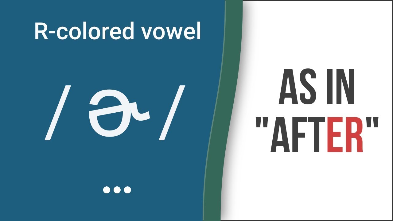 R Colored Vowel Sound ɚ As In After American English Pronunciation Youtube