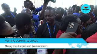 NPP MPs protest suspension of 3 caucus members by Speaker