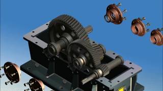 Two Step Gearbox Animation in Autodesk Inventor