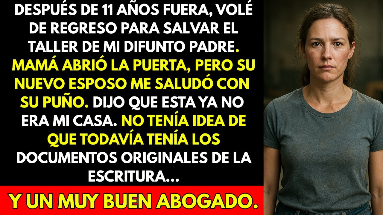 Abordé el primer vuelo a casa—padrastro me golpeó después de “bienvenida de vuelta” luego...