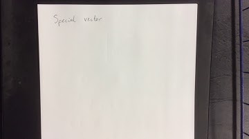 Special vector: the zero vector