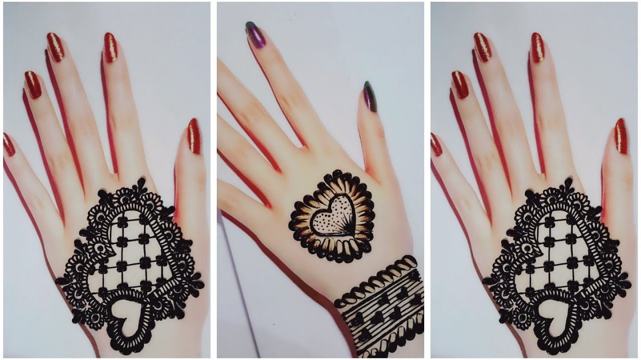 New Heart Shape Mehndi Designs Mehndi Designs For Back Hands Mehndi 