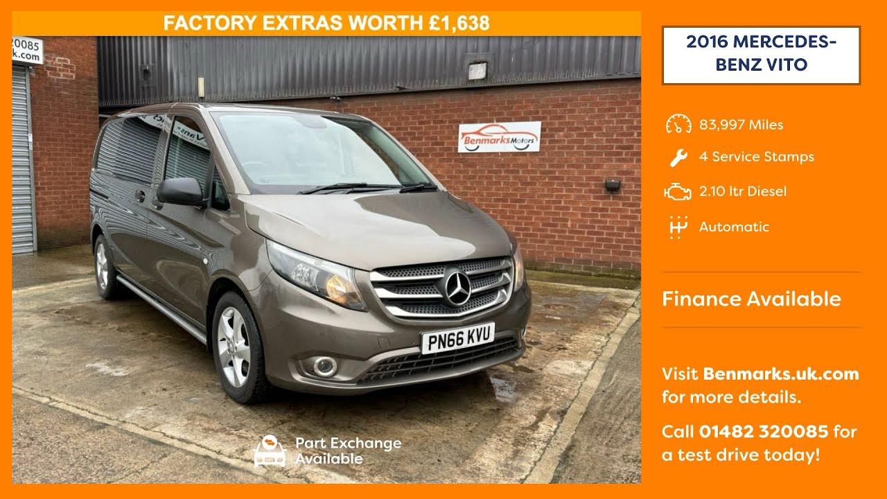 2016 Mercedes Vito 119 CDI Sport | Auto | 6-Seat Crew Van | 190PS