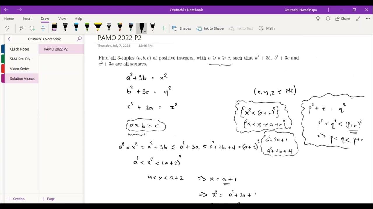 PAMO (Pan African Mathematical Olympiad) 2022 P2 - YouTube