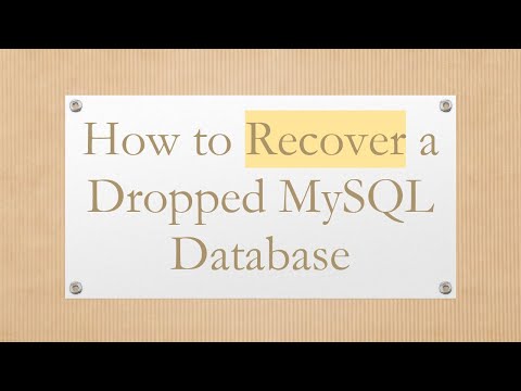 How to Recover a Dropped MySQL Database