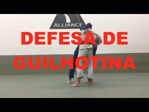 Defesa da guilhotina partindo da posição em pé
