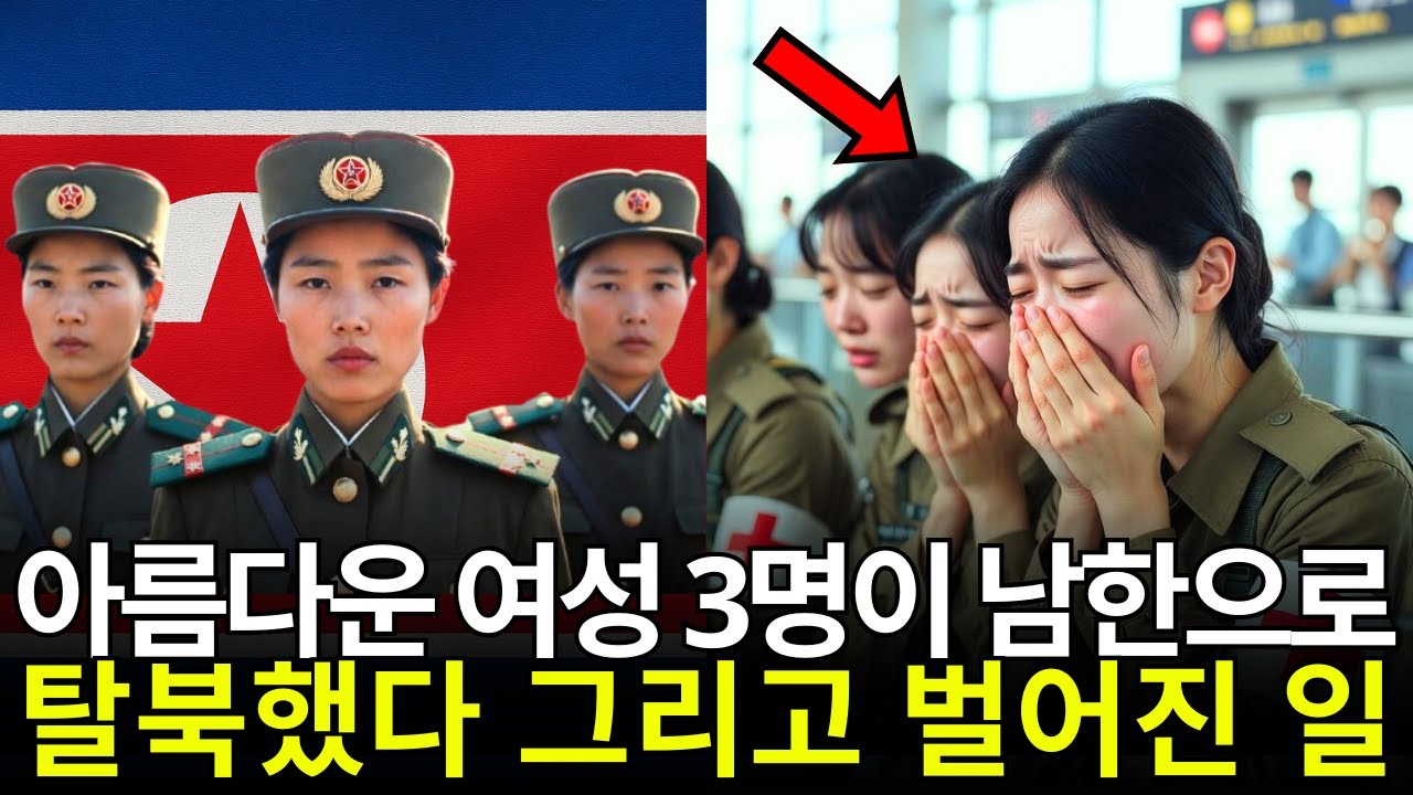 아름다운 북한 여군 3명이 함께 탈북해 남한에 도착하자 오열한 이유 | 탈북감동사연