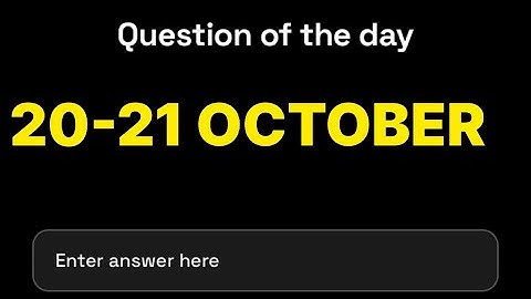 Dropee Question of the day 20 October | Dropee Question of the day Today | #dropee |