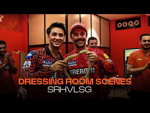 Dressing room scenes | #SRHvLSG | SunRisers Hyderabad class=