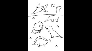 Dinosaurs Free printable coloring pages for kids activity