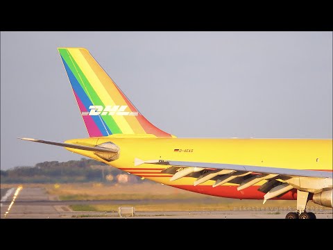 [4K] DHL A300-622RF Pride Rainbow Livery @Barcelona-El Prat