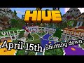The Hive Is Shutting Down...(Playing it for the last time) - Minecraft The Hive