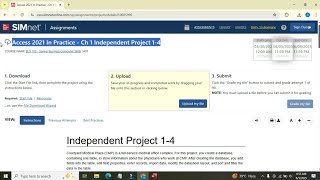 Access 2021 In Practice - Ch 1 Independent Project 1-4 | Ac2021-Independent Project | 2024 Chapter