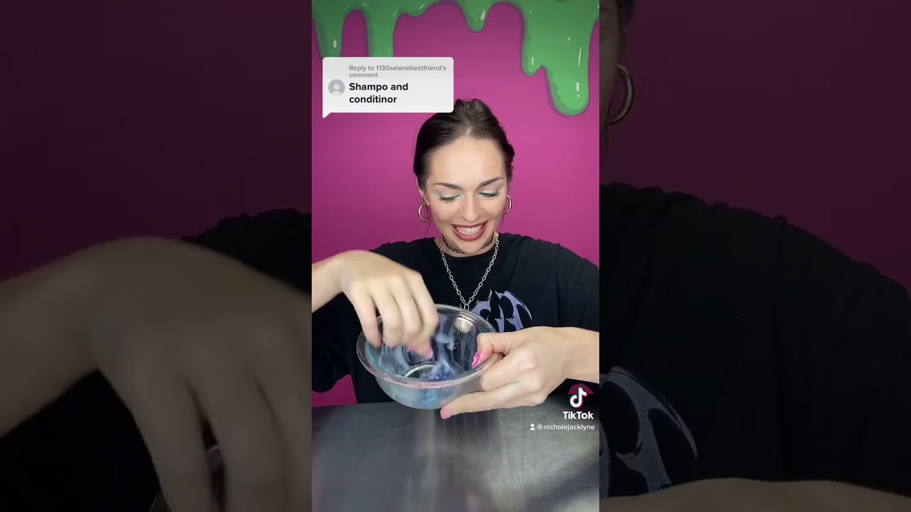 What happens if you add shampoo and conditioner to slime?!🤔🤔