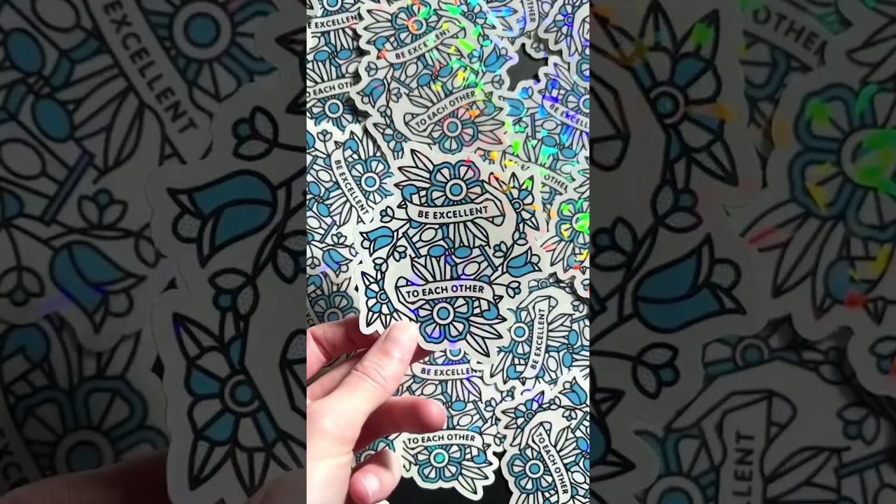 Brand new stickers with the cracked ice holo effect! 