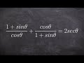 Verifying a trigonometric Identities