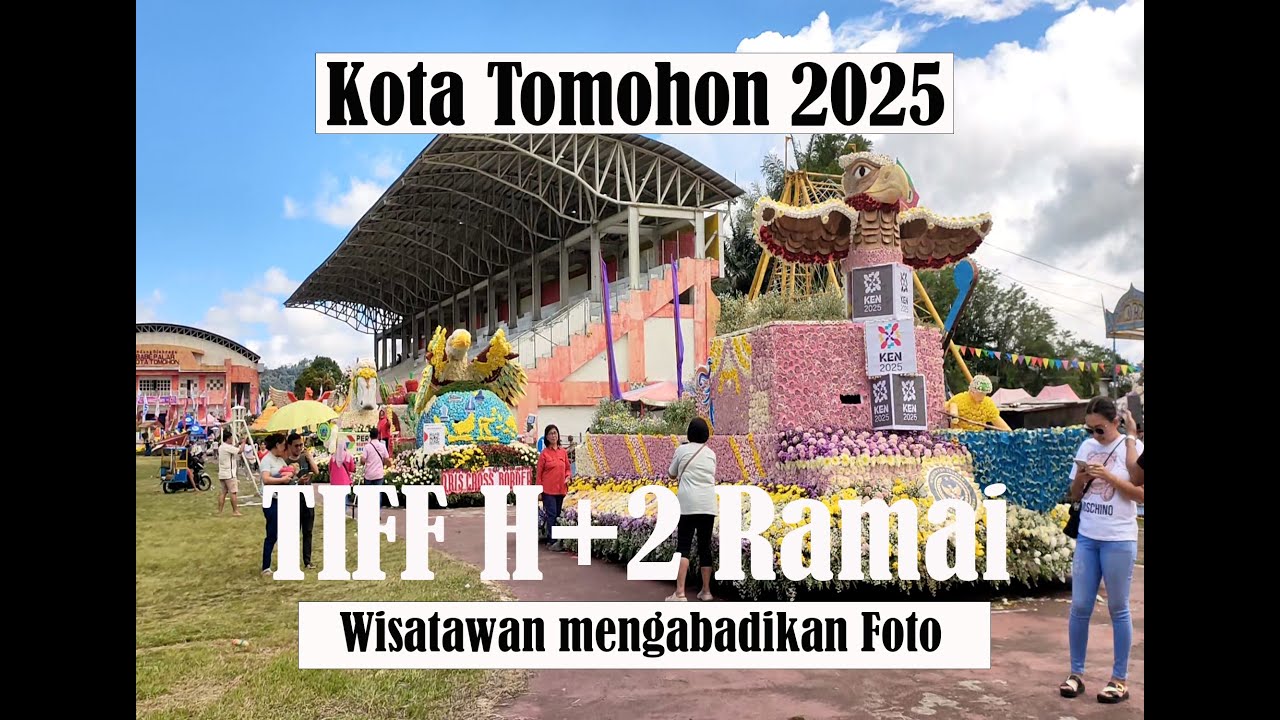 Tomohon Internasional Flower Festival edisi 10 Agustus 2025, Wisatawan Ramai kunjungi GOR Babe Palar