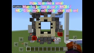 Small Mumbo jumbo piston door in MCBE tutorial!