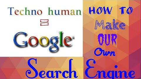 How to make your own search engine like google|| Hindi || Techno Human.