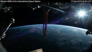 Mission 58 of International Space Station - Partial Timelapse on 2019-Feb-17 [frames 16247-18354]