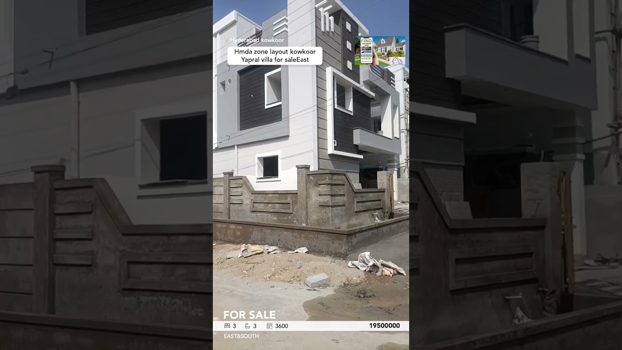 hmda zone layout kowkoor hyderabad buy now East south corner villa for sale