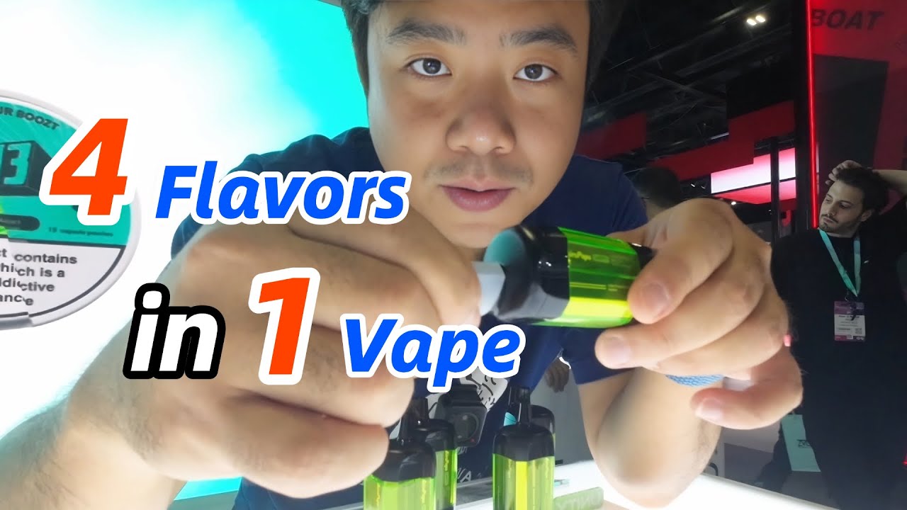 Одноразовая электронная сигарета с возможностью смены вкуса, 4 вкуса в одном устройстве, меняйте ...