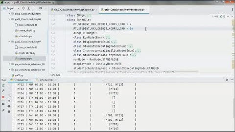 Class Scheduling + Python + Genetic Algorithm + Credit Hours (prototype project 07 - public version)