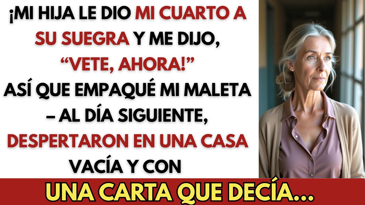 Mi Hija Le Dio Mi Cuarto a Su Suegra y Me Dijo: “Vete, Ahora.”