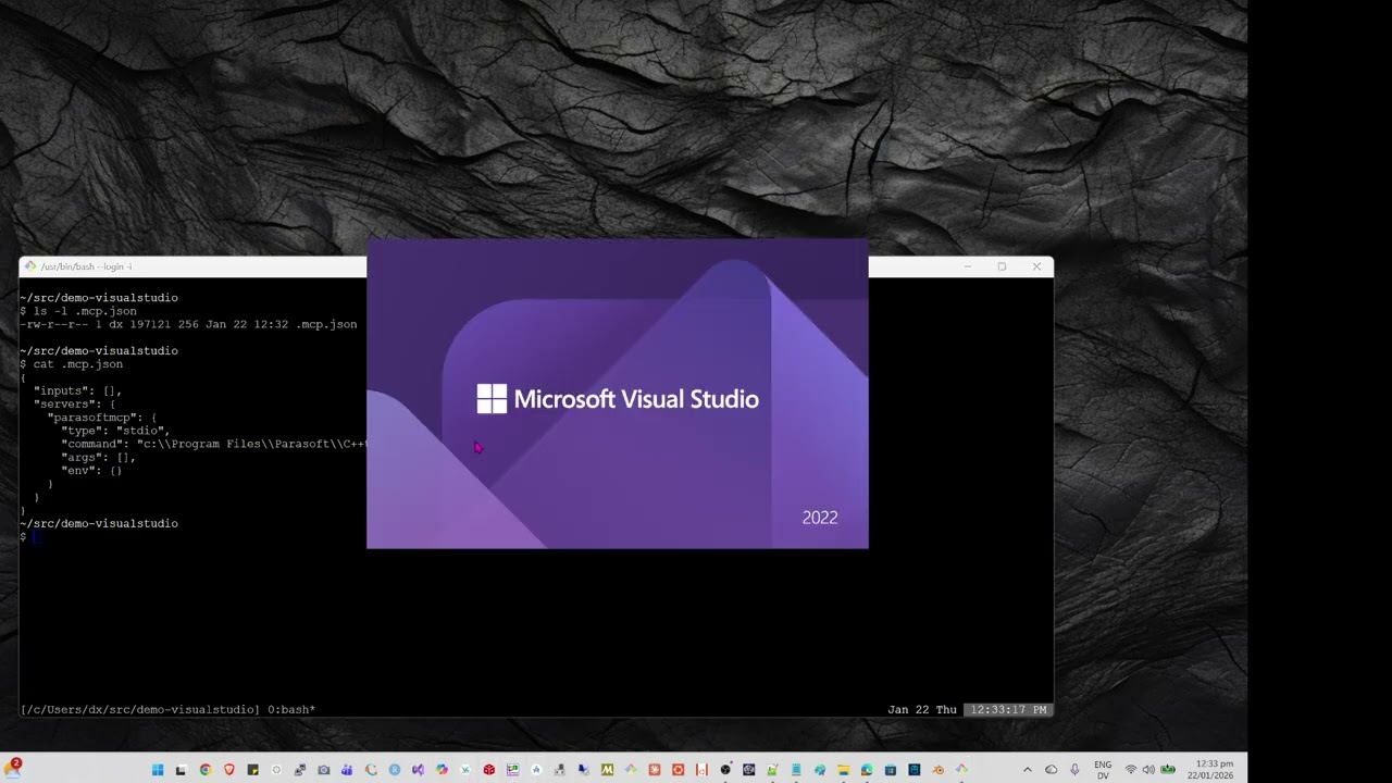Parasoft C/C++test MCP Server + Visual Studio 2022 IDE