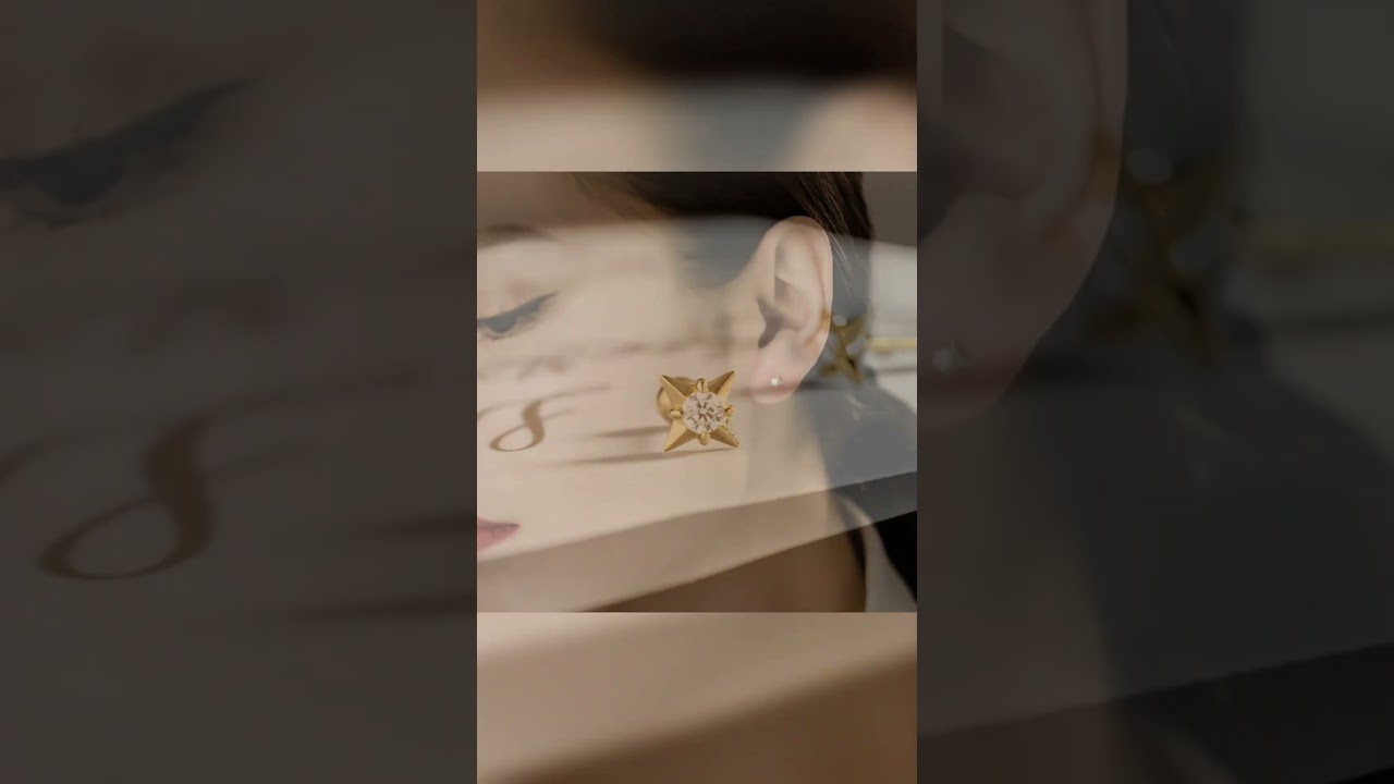 14K Solid Gold Star Piercing Earrings Let your style shine like a star.