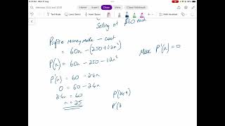 Optimisation using derivatives (example 2)