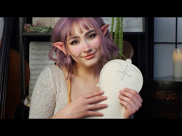 ASMR The Bard's Apprentice Designs You An Instrument 🎻🎶(Wood Carving, Instrument Tapping, Fantasy)