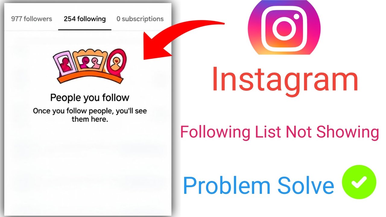 Instagram “People You Follow” Not Showing Fix/Instagram following list not showing problem solve