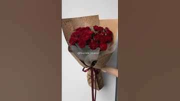 HOW TO GIFT WRAP FLOWERS /ROSES IN KRAFT/ BROWN PAPER korean flower wrapping EASY & FAST #ASMR #diy
