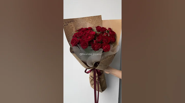 HOW TO GIFT WRAP FLOWERS /ROSES IN KRAFT/ BROWN PAPER korean flower wrapping EASY & FAST #ASMR #diy