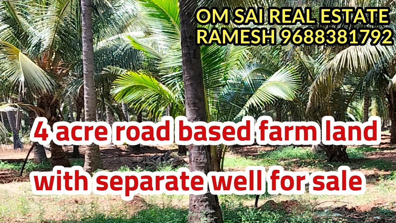 452) 4 acre road base farm land for sale in POLLACHI YouTube