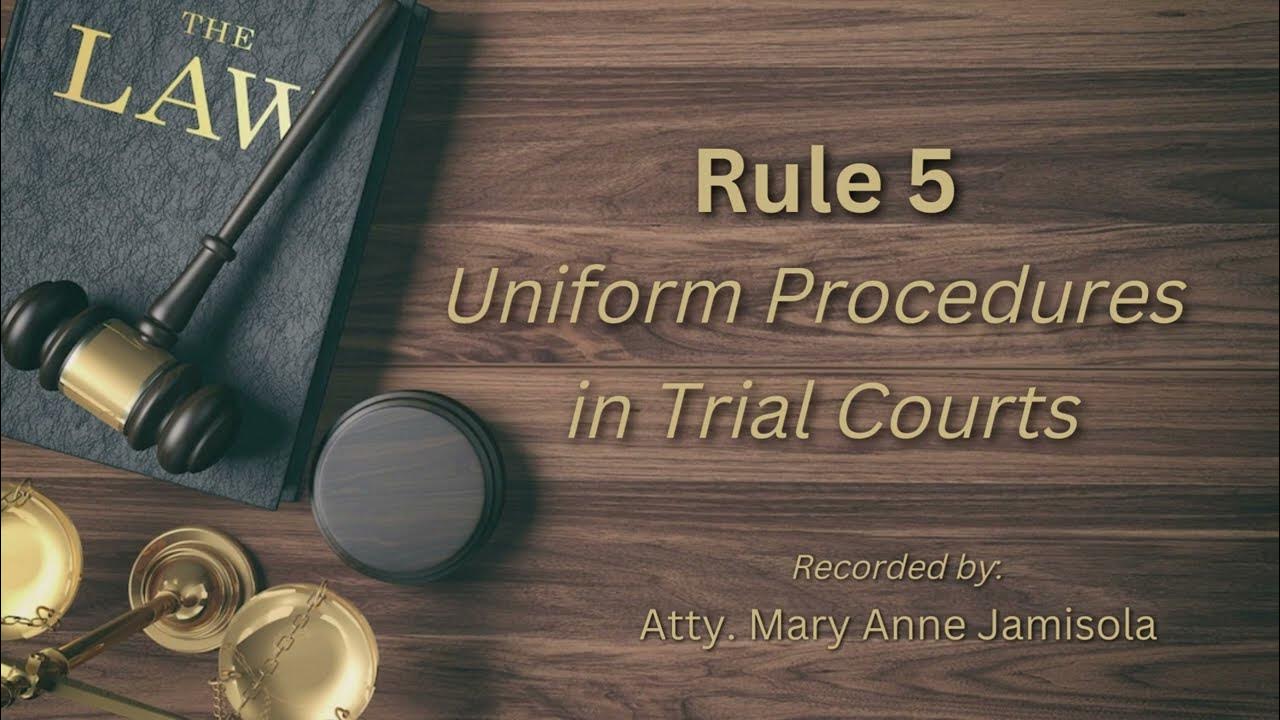  audio rules of court rule 5 uniform procedures in trial courts