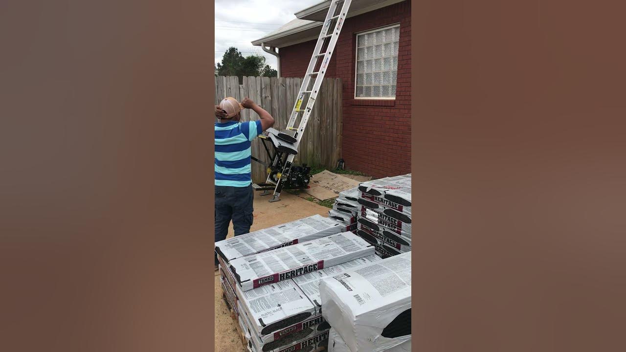 How get shingles up to the roof the easy way YouTube