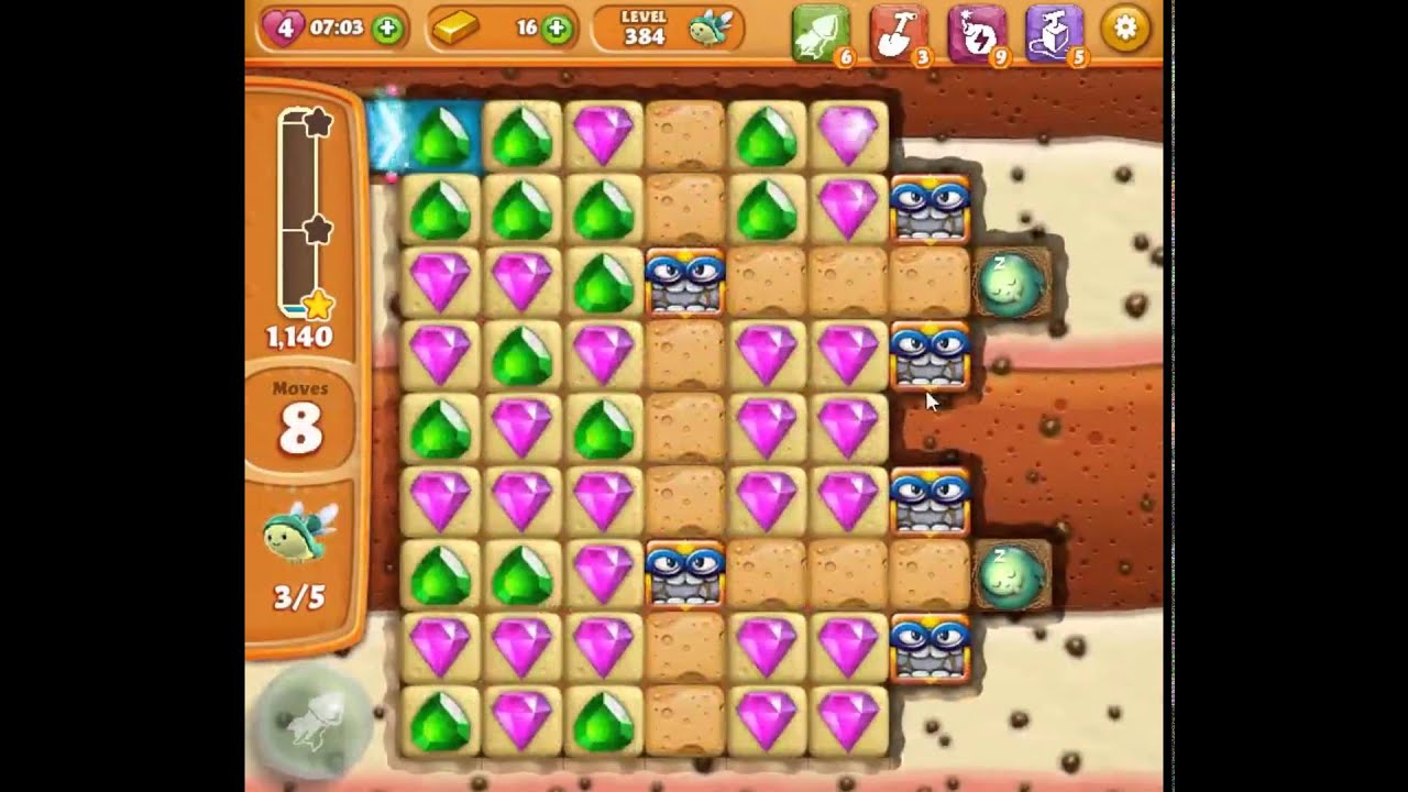 Diamond Digger Saga Level 384 NEW
