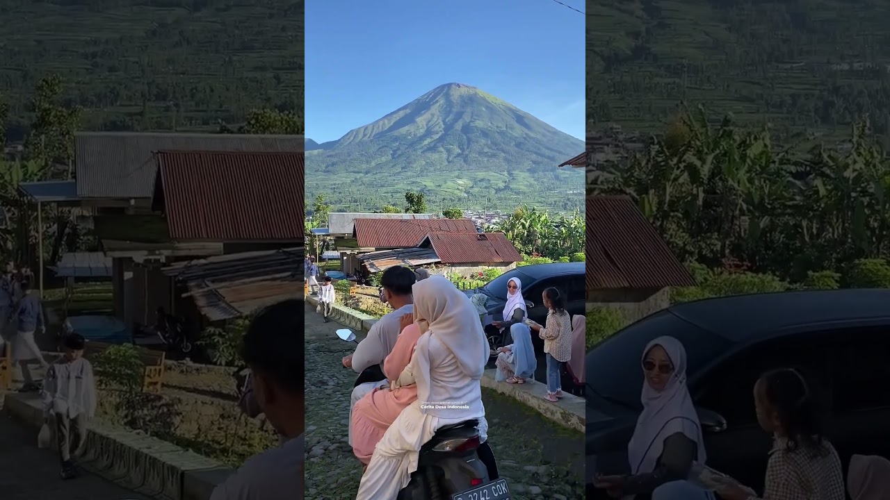 THE BEAUTY OF INDONESIAN COUNTRYSIDE | GREEN FIELDS & BLUE SKY - Indonesia village life