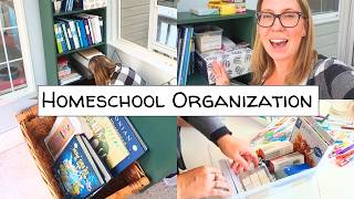 HOMESCHOOL ORGANIZATION | How I Organize In A Small Space | No Homeschool Room