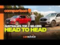 2020 Ford Ranger vs Toyota Hilux Comparison Review | 4x4 utes on and off road | Caradvice