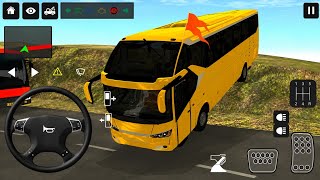 😱👀Euro bus simulator Indonesia😲 yellow bus travel 2026 | Android gameplay screenshot 4
