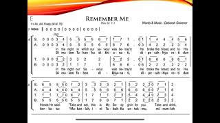 Remember Me (Ingat Aku) - Bhs Indonesia, notasi Alto ( T)